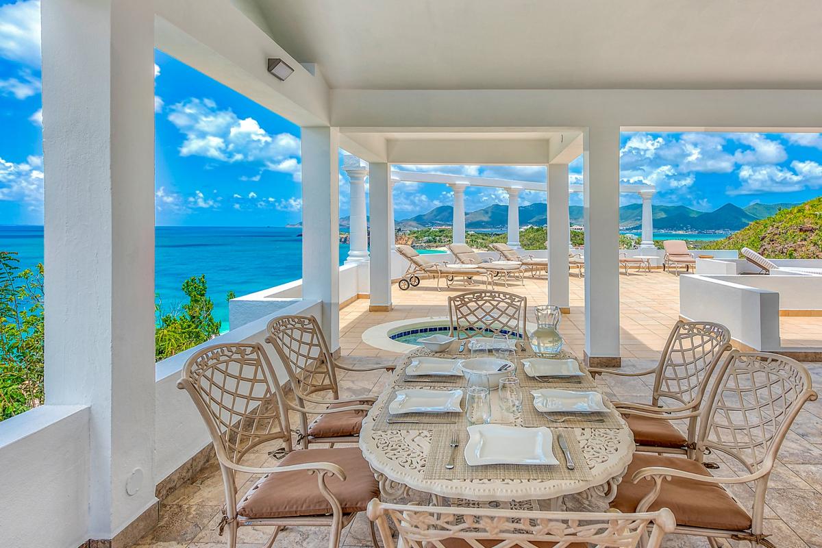 Pool Villa St Martin - Dining outdoor